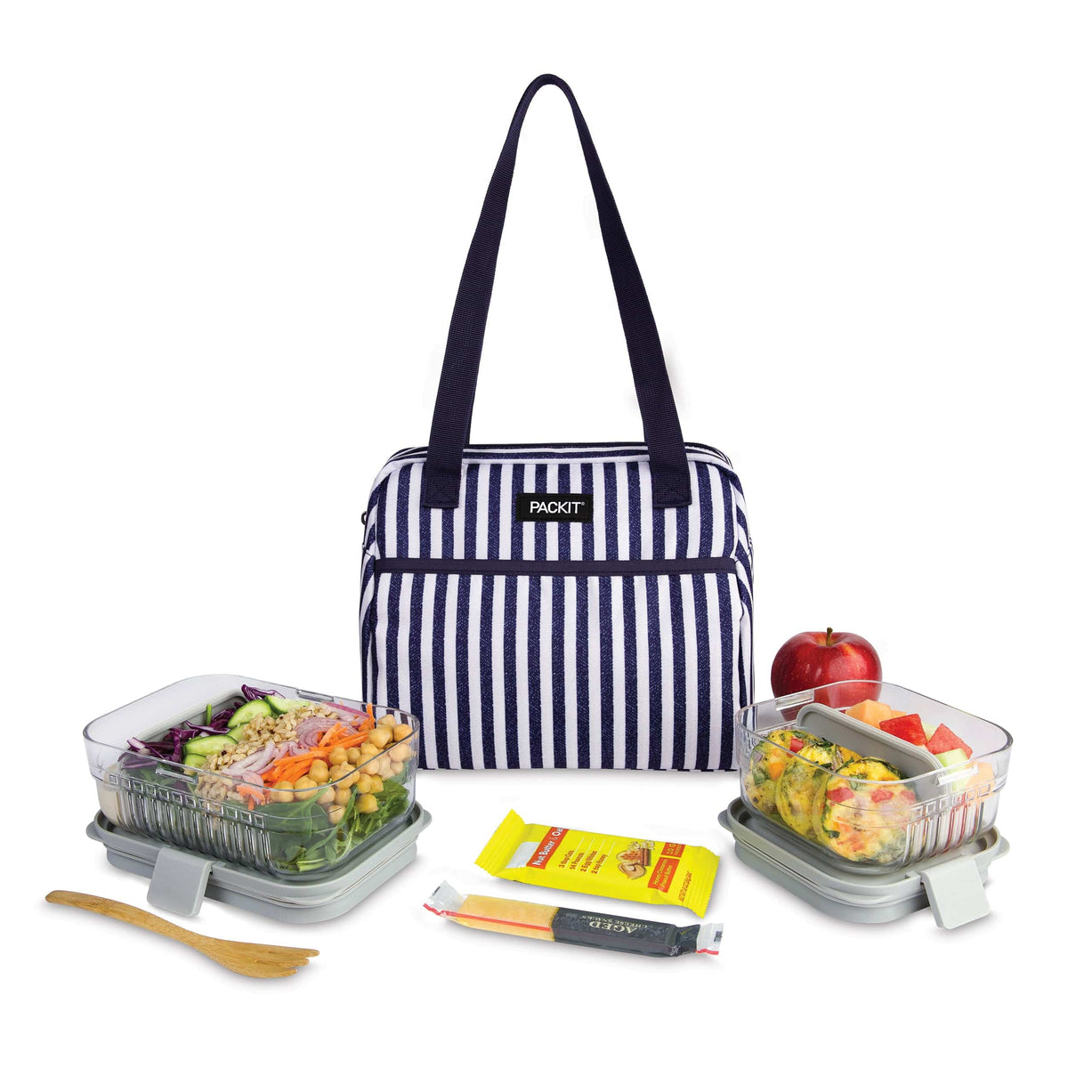 freezable-hampton-lunch-bag-g2 freezable-hampton-lunch-bag-seaside-stripe-front-food-combo.jpg