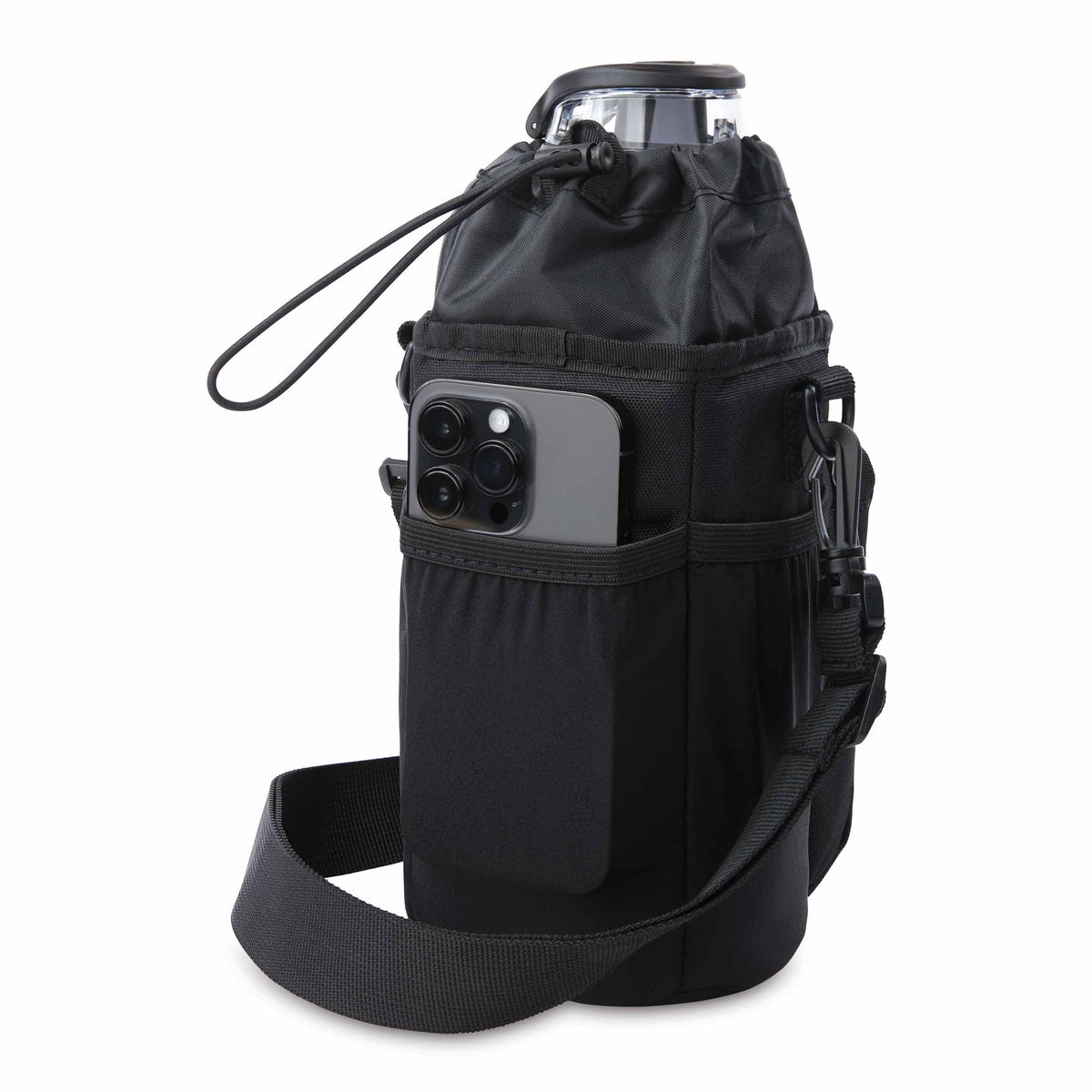 freezable-hydration-crossbody-f3 freezable-hydration-crossbody-black-back-elastic-slip-pocket.jpg